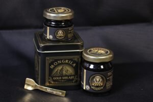 Mongrila Gold Shilajit Resin Jar with 24K Gold and Saffron